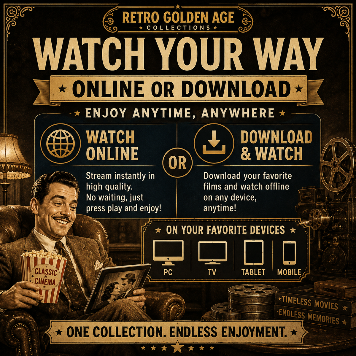 900+ Classic Movies Vault