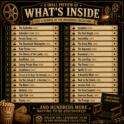900+ Classic Movies Vault